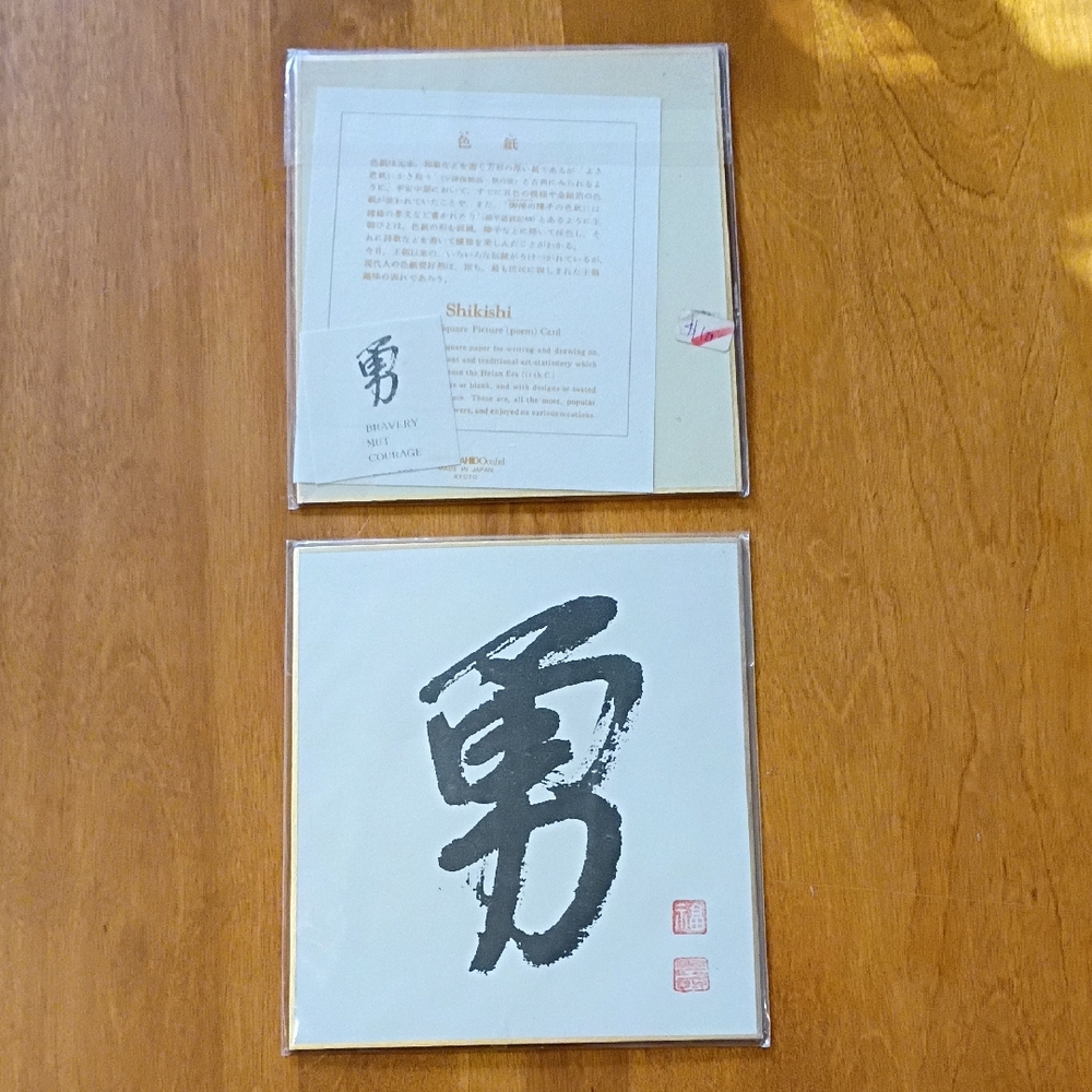 Vintage Japanese Calligraphy Art X 2